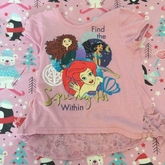 Girls Disney princess short sleeve Lacey shirt. - Picture 4 of 9